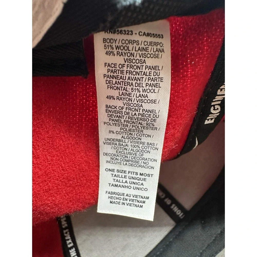 Nike Air Force 1 True Snapback Hat Red White AF1 Wool Blend Adjustable Cap Rare
